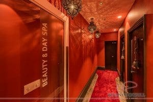 RMUK, leeds, hairdresser, spa, bar, hairdressers, Commercial Photography, Bevan Cockerill, interior photography, red corridor