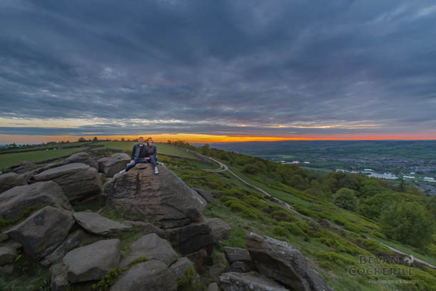 Otley Chevin Pre-Wedding Shoot at Sunset
