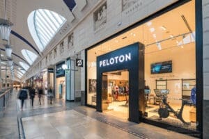 Peloton shop front at Bluewater Shopping Centre