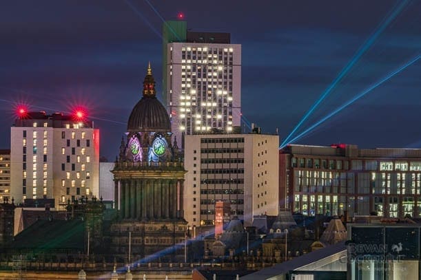 Leeds Town Hall at Light Night
