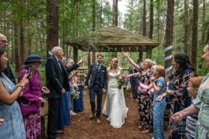 Camp Hill Wedding Photography with confetti