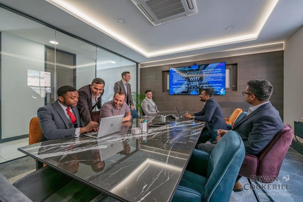 Aeroservices Office Photography in the board room