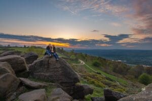 Otley Chevin Park Sunset Pre-Wedding Photos by Bevan Cockerill